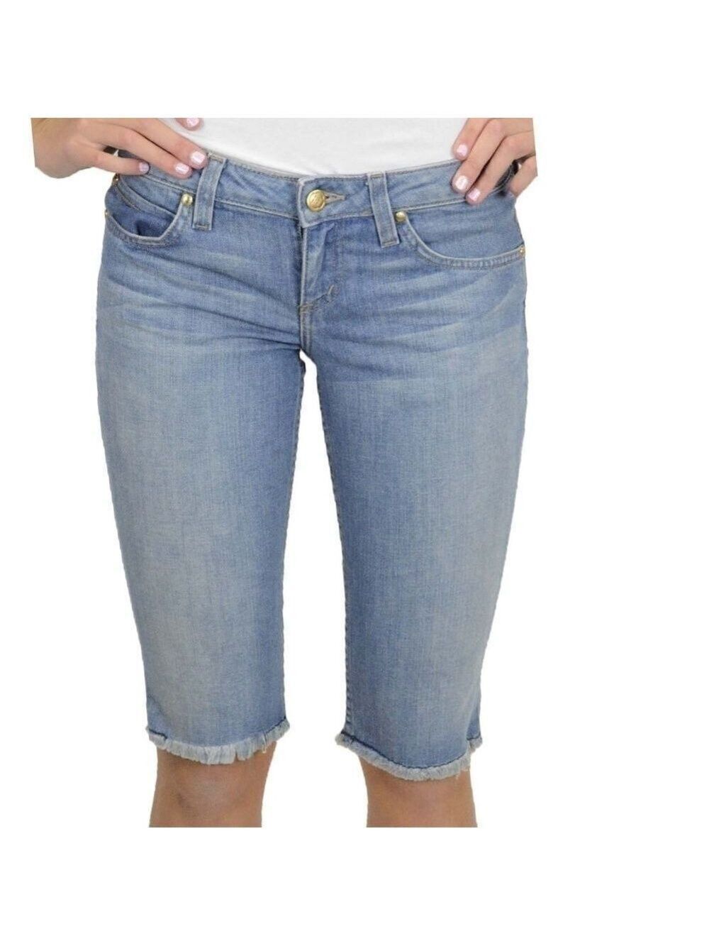Juicy Couture Raw Hem Long Denim Shorts